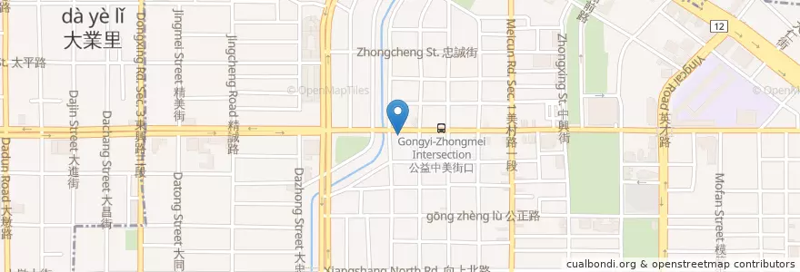 Mapa de ubicacion de 快樂小館 en تایوان, تایچونگ, 西區.