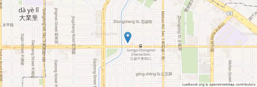 Mapa de ubicacion de 秀燒肉舖 en 台湾, 台中市, 西区.