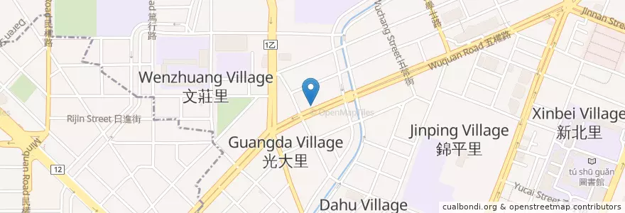 Mapa de ubicacion de 和壽司 en Taiwan, 臺中市, 北區.