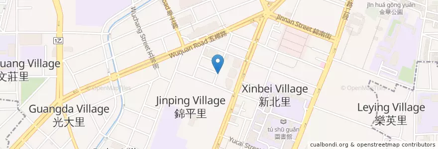 Mapa de ubicacion de 城嘉小悅重慶酸辣粉 en Tayvan, Taichung, 北區.