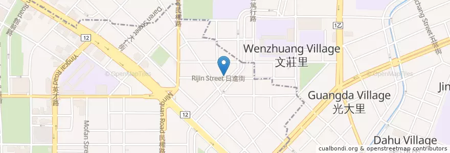 Mapa de ubicacion de 西川家~燒き餃子 en تايوان, تاي شانغ, 北區.