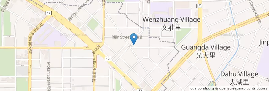 Mapa de ubicacion de 三合葉醬燒料理 en تايوان, تاي شانغ, 北區.