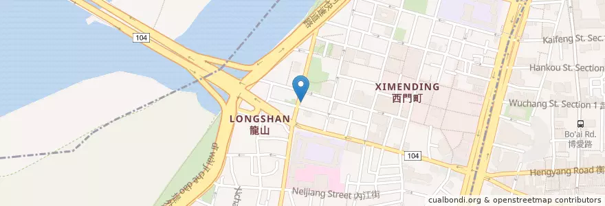 Mapa de ubicacion de Stay with Me 吃麵吧！ en 台湾, 新北市, 台北市, 万華区.