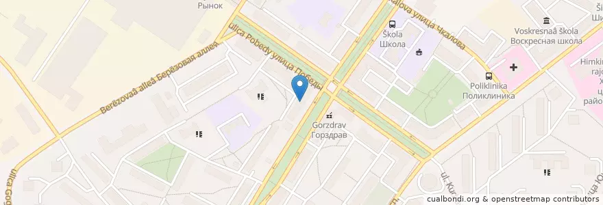 Mapa de ubicacion de Форте en روسيا, Центральный Федеральный Округ, محافظة موسكو, Городской Округ Химки.