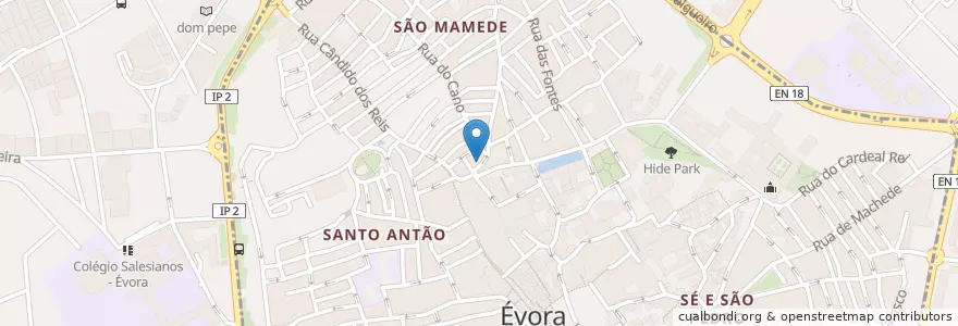 Mapa de ubicacion de Portugal en 葡萄牙, Alentejo, Alentejo Central, Évora, Évora, Bacelo E Senhora Da Saúde, Évora.