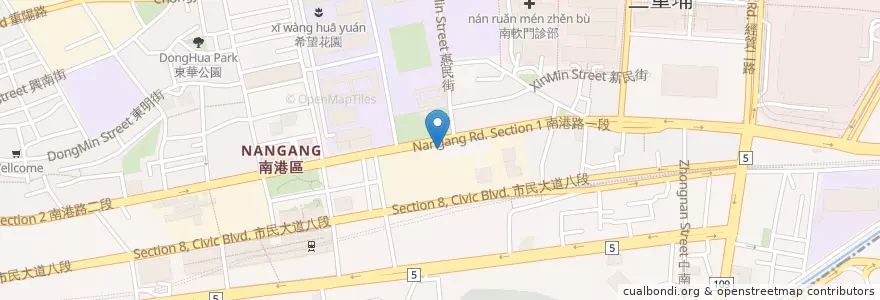 Mapa de ubicacion de 西螺飯包 en 臺灣, 新北市, 臺北市, 南港區.