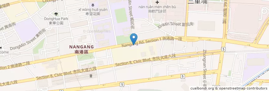Mapa de ubicacion de 蓁好呷精緻早午餐 en 臺灣, 新北市, 臺北市, 南港區.