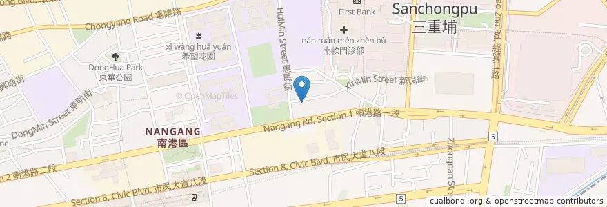 Mapa de ubicacion de 金仙蝦捲飯 en Tayvan, 新北市, Taipei, 南港區.