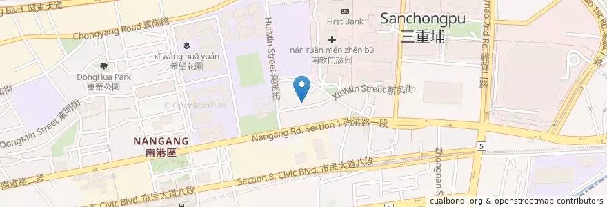 Mapa de ubicacion de 大帥素食館 en تایوان, 新北市, تایپه, 南港區.