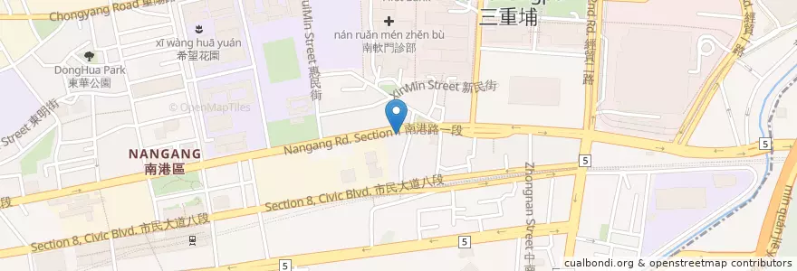 Mapa de ubicacion de 魁拉麵 en 臺灣, 新北市, 臺北市, 南港區.
