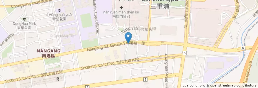Mapa de ubicacion de 大南港永和豆漿 en Taiwan, 新北市, Taipei, 南港區.