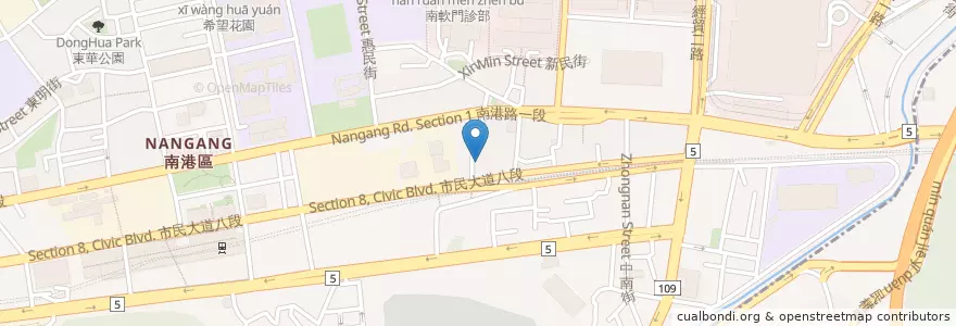 Mapa de ubicacion de 山東水餃 en Taiwan, 新北市, Taipei, 南港區.