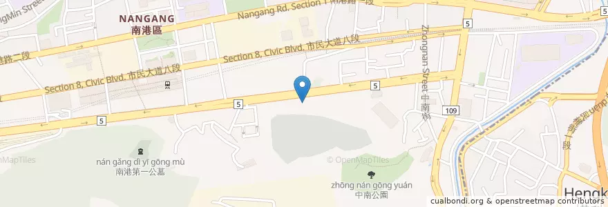 Mapa de ubicacion de 歐傑洛義式餐廳 en 臺灣, 新北市, 臺北市, 南港區.