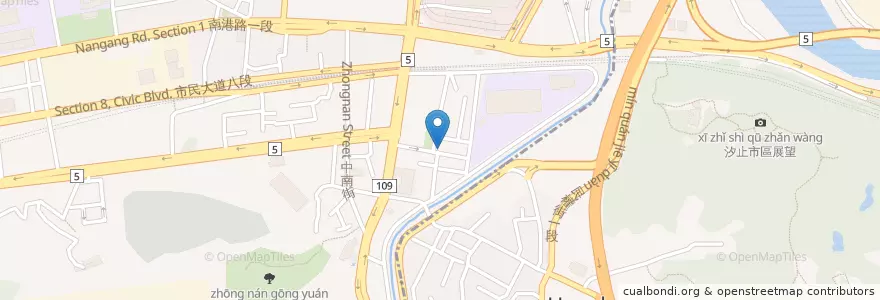 Mapa de ubicacion de 山東餃子館 en 臺灣, 新北市, 臺北市, 南港區.