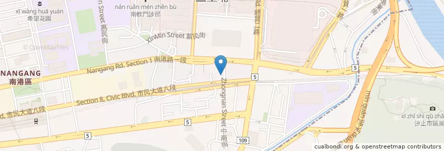 Mapa de ubicacion de PASTi TRATTORIA en Taiwan, 新北市, Taipé, 南港區.