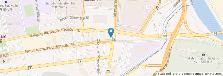 Mapa de ubicacion de 呷尚寶 富康店 en Taiwan, 新北市, Taipei, 南港區.