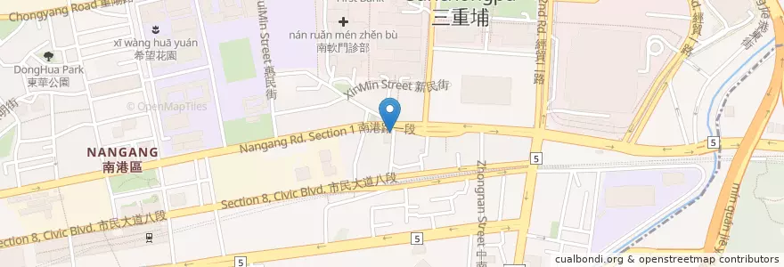 Mapa de ubicacion de 丈母娘(阿員の)咖哩飯 en تايوان, تايبيه الجديدة, تايبيه, 南港區.