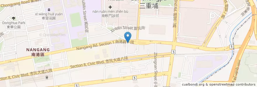 Mapa de ubicacion de 八方雲集 en Taïwan, Nouveau Taipei, Taipei, District De Nangang.