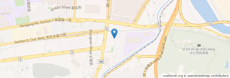 Mapa de ubicacion de 如水食堂 en Tayvan, 新北市, Taipei, 南港區.