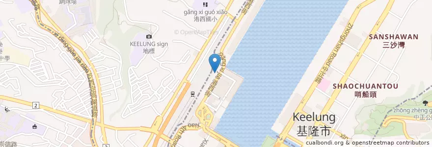 Mapa de ubicacion de 山東小館 en Taiwán, Provincia De Taiwán, 基隆市, 中山區.