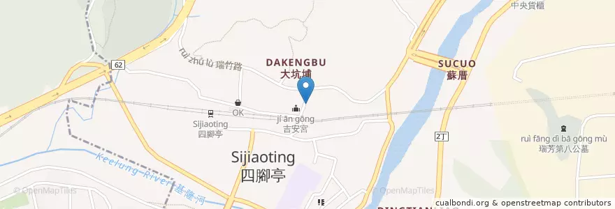 Mapa de ubicacion de 999小吃店 en Тайвань, Новый Тайбэй, 瑞芳區.