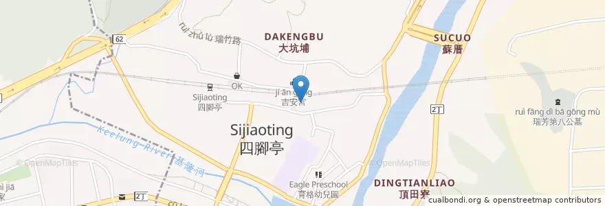 Mapa de ubicacion de 我愛四腳亭 en 台湾, 新北市, 瑞芳区.