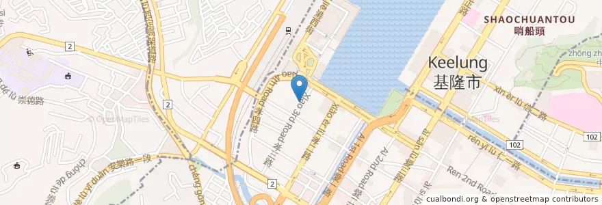 Mapa de ubicacion de 孝三路魷魚羹肉圓 en Tayvan, 臺灣省, 基隆市, 仁愛區.