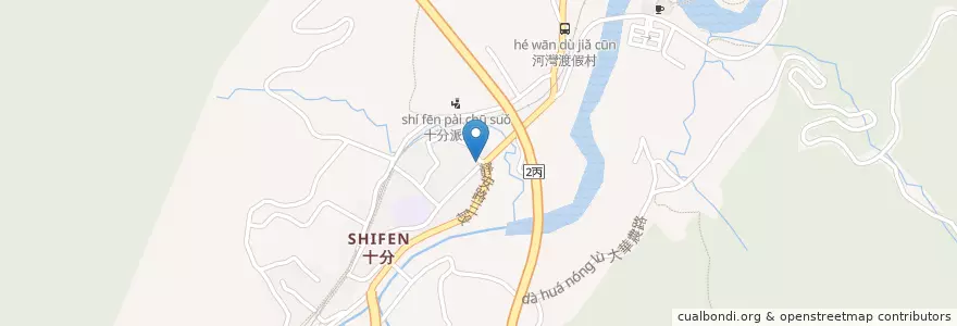Mapa de ubicacion de 十分便當 en Taiwan, New Taipei, Pingxi District.