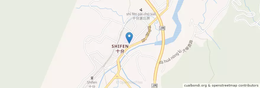 Mapa de ubicacion de 十分黑豬肉香腸 en Taiwan, 新北市, 平溪區.