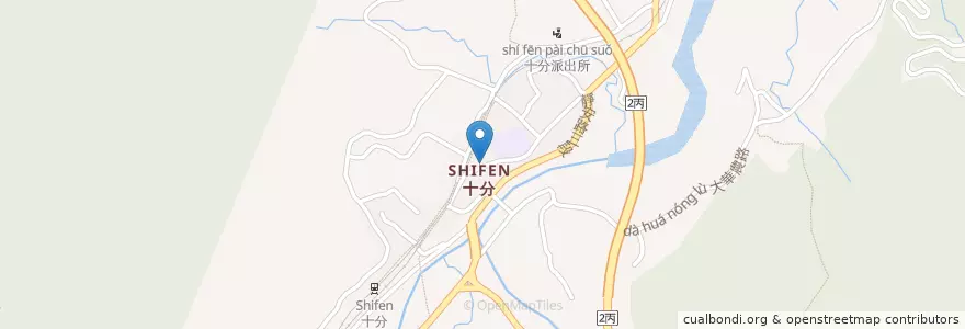 Mapa de ubicacion de 十分姊妹快炒 en تايوان, تايبيه الجديدة, 平溪區.