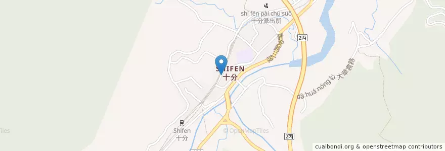 Mapa de ubicacion de 十分寮客棧 en Taiwan, New Taipei, Pingxi District.