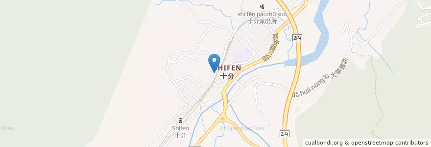 Mapa de ubicacion de 鐵道美食 en 臺灣, 新北市, 平溪區.