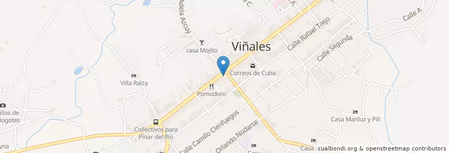 Mapa de ubicacion de Restaurante Bar Razones en Cuba, Pinar Del Río, Viñales.