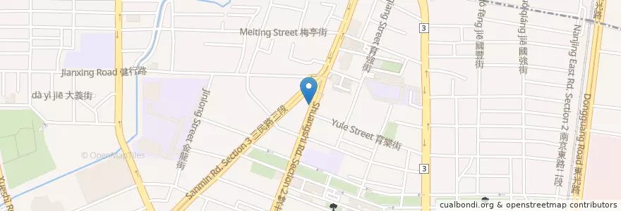 Mapa de ubicacion de 菲勒小廚 en 타이완, 타이중 시, 베이구.