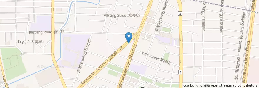 Mapa de ubicacion de 鱷魚鱻燒烤 海鮮 en 臺灣, 臺中市, 北區.