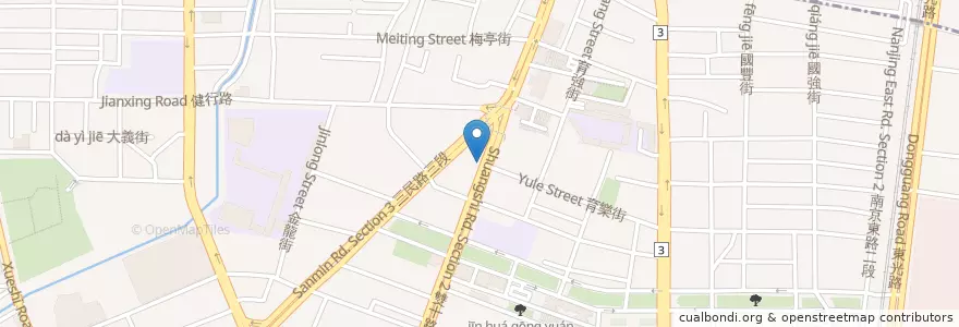Mapa de ubicacion de 老夫子牛肉麵 en 타이완, 타이중 시, 베이구.