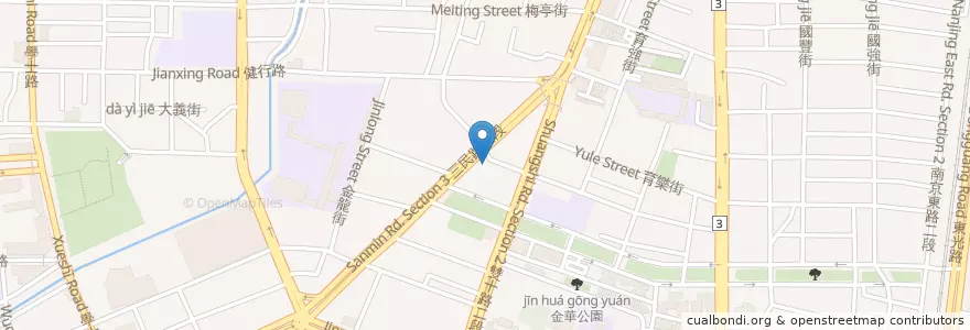 Mapa de ubicacion de 莊家火雞肉飯 en تایوان, تایچونگ, 北區.