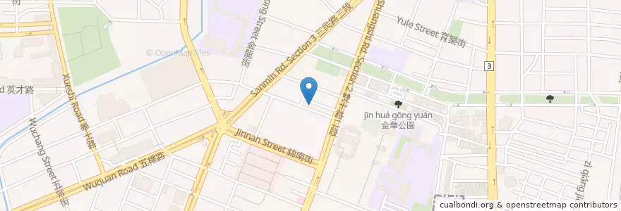 Mapa de ubicacion de 一心饅頭店 en 臺灣, 臺中市, 北區.