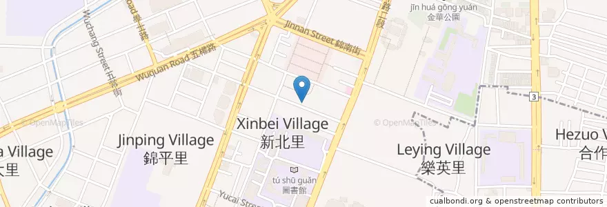 Mapa de ubicacion de 湯師父美味鍋 en 臺灣, 臺中市, 北區.