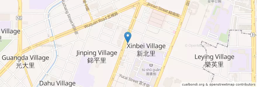 Mapa de ubicacion de 麻樂子廚房 en 타이완, 타이중 시, 베이구.