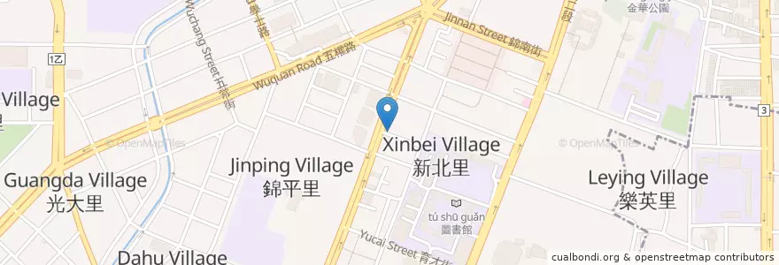 Mapa de ubicacion de 泰鄉味泰式料理 en 타이완, 타이중 시, 베이구.