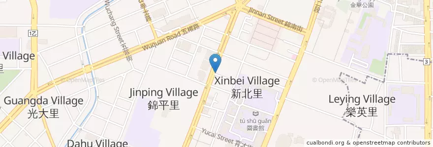 Mapa de ubicacion de 一樂日式料理 en 타이완, 타이중 시, 베이구.