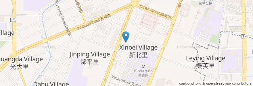 Mapa de ubicacion de 一芯一奕mind義式料理 en Taiwán, Taichung, 北區.