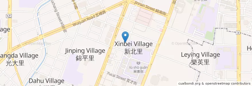 Mapa de ubicacion de 漁藏麵屋 en Taïwan, Taichung, 北區.
