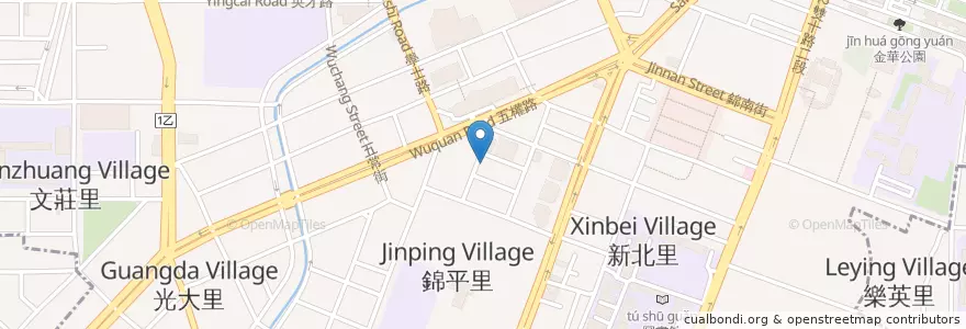 Mapa de ubicacion de 諾諾索 Non Lo So en Taiwan, 臺中市, 北區.
