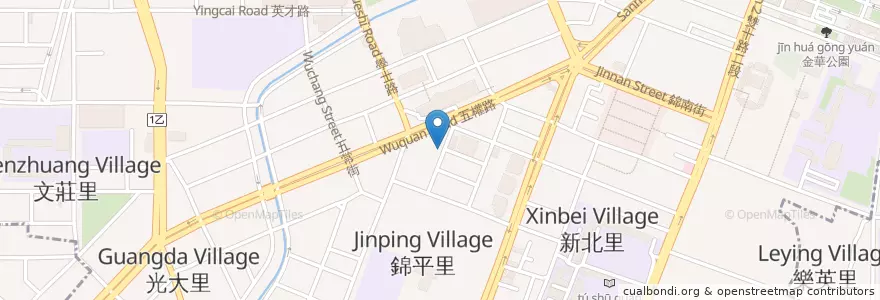 Mapa de ubicacion de 一中養雞場 en Tayvan, Taichung, 北區.
