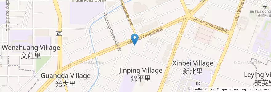 Mapa de ubicacion de 小義大利 en 臺灣, 臺中市, 北區.