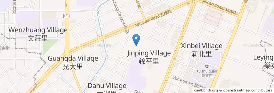 Mapa de ubicacion de 莎卡娜美味早舖 en Тайвань, Тайчжун, 北區.