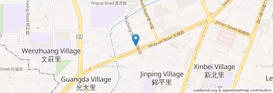 Mapa de ubicacion de 番王早點 en 臺灣, 臺中市, 北區.