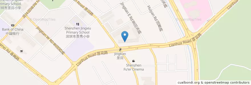 Mapa de ubicacion de 招商銀行 en 中国, 広東省, 深セン市, 福田区.